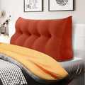 WOWMAX 100% Cotton Corduroy Headboard Pillow – Full Size Back Support Reading Wedge for Bed & Daybed, Plush Handmade Bolster Cushion with…