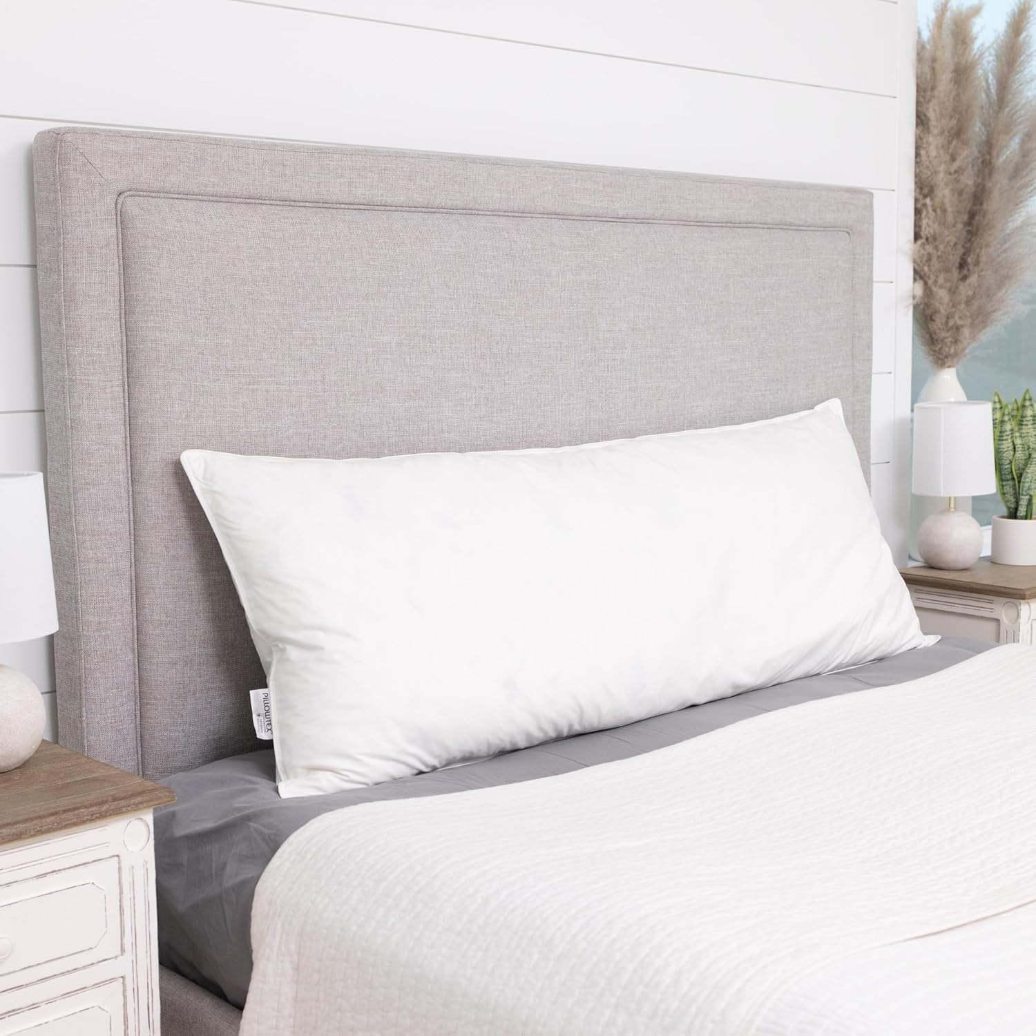 White Goose Feather and Down Body Pillow – Pillows Size 20 Inches x 72 Inches