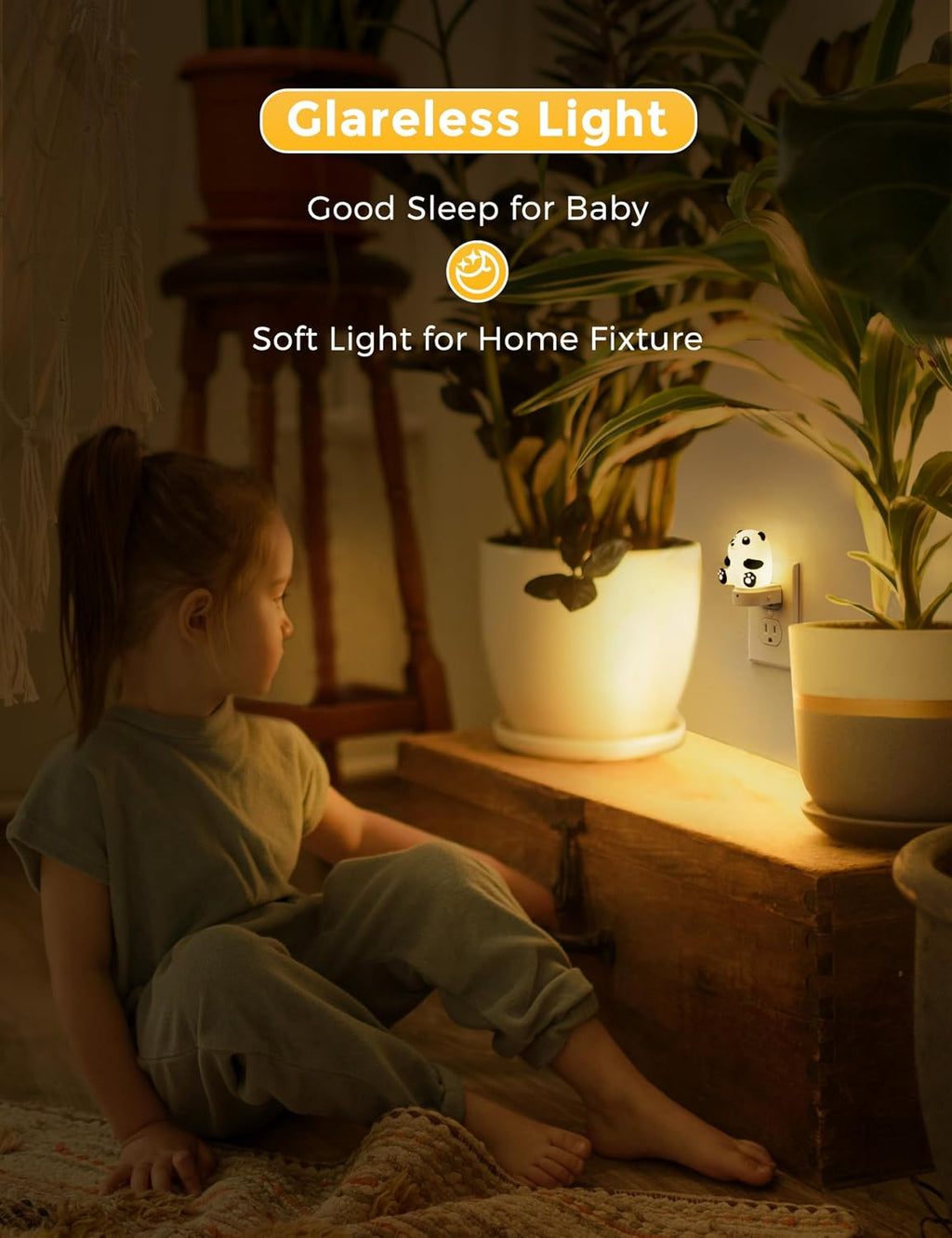 L LOHAS LED Night Light for Kids, 3D Cute Night Light Plug in, Dusk to Dawn Nursery Night Lights, RGB+Soft White 3000K, 3 Lighting Modes…