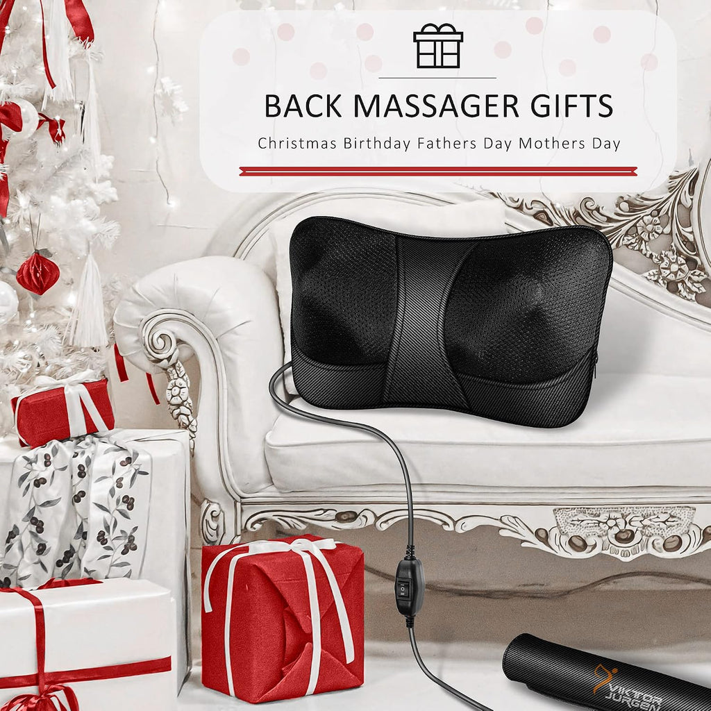Viktorjurgen VIKTOR JURGEN Mothers Day Back Massager Kneading for Neck, Shoulder and Foot, Shiatsu Massage Pillow with Heat, Relaxation Gif…