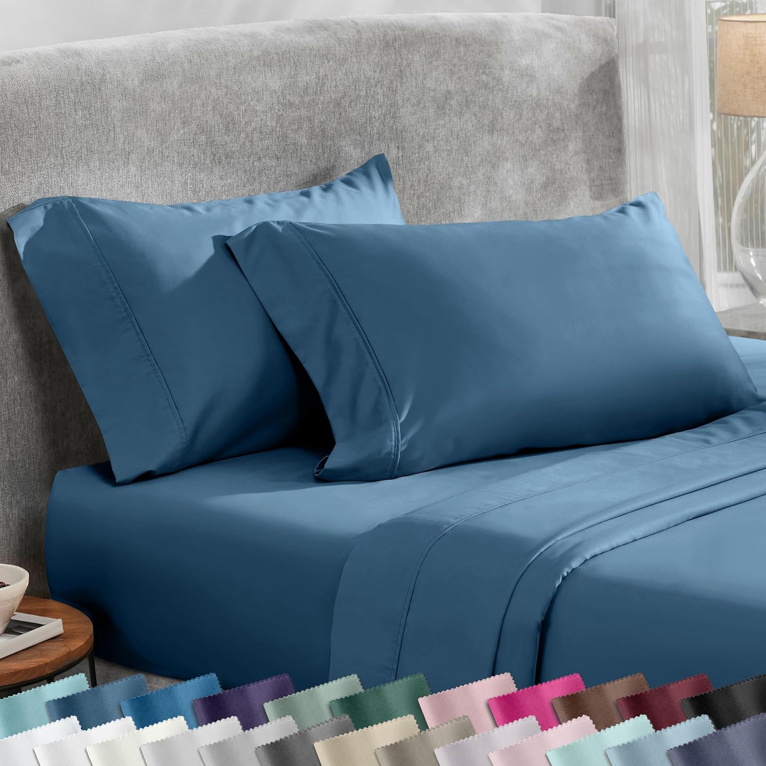 CaliforniaDesignDen Standard Queen Size Pillowcase Set - 400 Thread Count, 100% Cotton Sateen, Set of 2 Pillow Covers, Soft and Breathable…