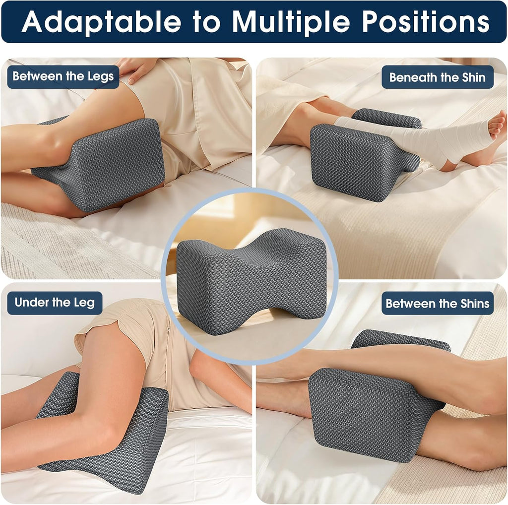 BlissTrends Memory Foam Knee Pillow, Knee Pillow for Side Sleepers, Leg Pillows for Sleeping Blood Circulation, Elevation Pillow for…