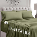 MocassiLuxuryBedding Mocassi Luxury 4-Piece Sheet Set, Ultra Soft 1800 Hotel Quality Microfiber Sheet Set, Fits Mattresses Up to 18 to 24 I…