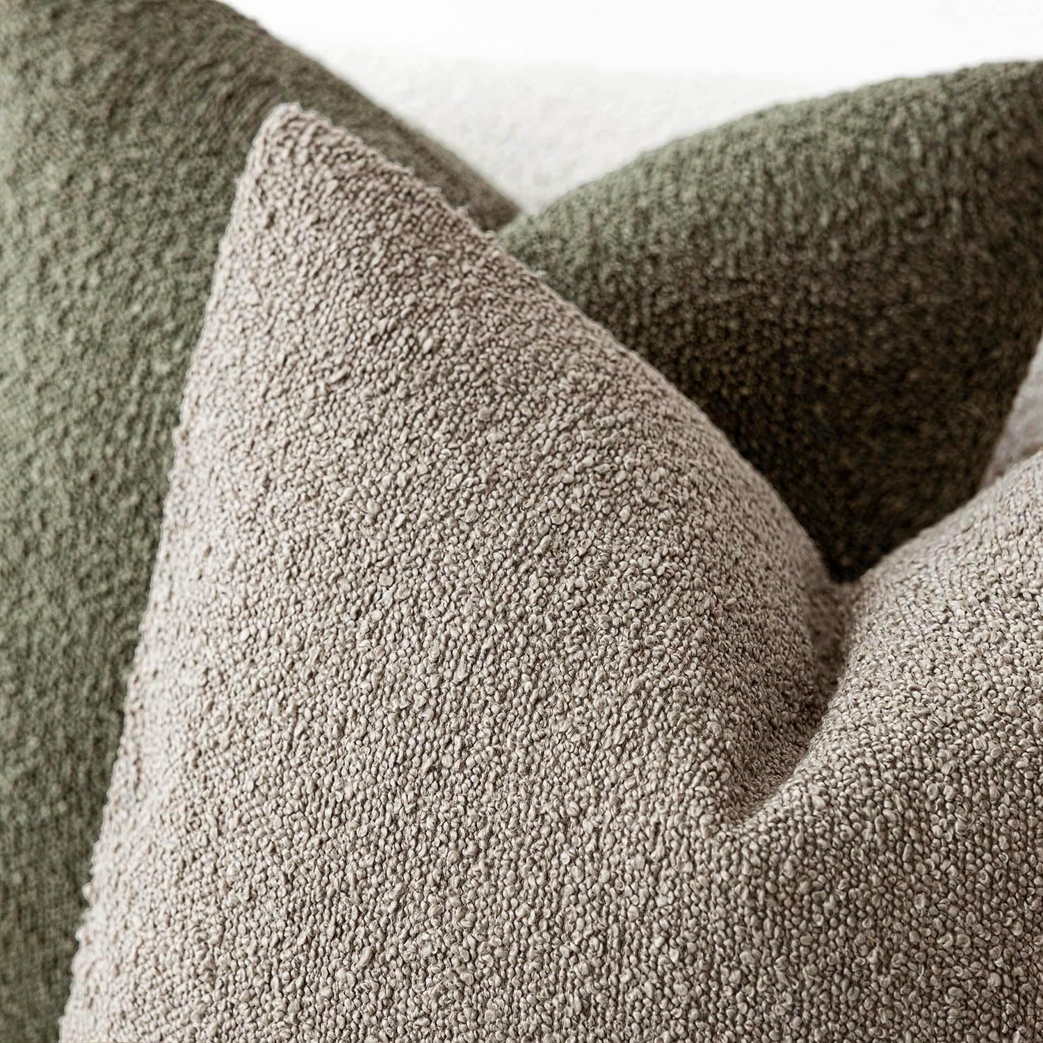 Foindtower Decorative Textured Boucle Throw Pillow Covers Accent Solid Pillow Cases Neutral Soft Cozy Couch Cushion Case for Chair Sofa…