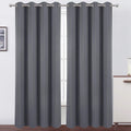Lemomo Blackout Curtains 66 x 95 inch/Grey Curtains Set of 2 Panels/Thermal Insulated Room Darkening Bedroom Curtains 95 inch Grey