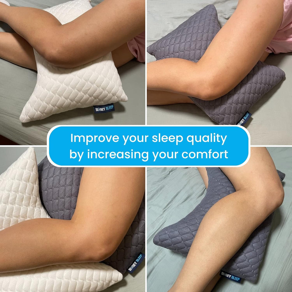 Sidney Sleep Set of 2 Mini Travel Size Neck Pillows - Knee Pillow - Back Lumbar Support - Curved Bed Pillow - 14 x 19 Inches - Adjustable…