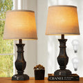 ROTTOGOON Dimmable Table Lamps Set of 2, Rustic Farmhouse Table Lamps for Living Room Bedroom, Bedside Desk Lamps for end Tables, Touch…