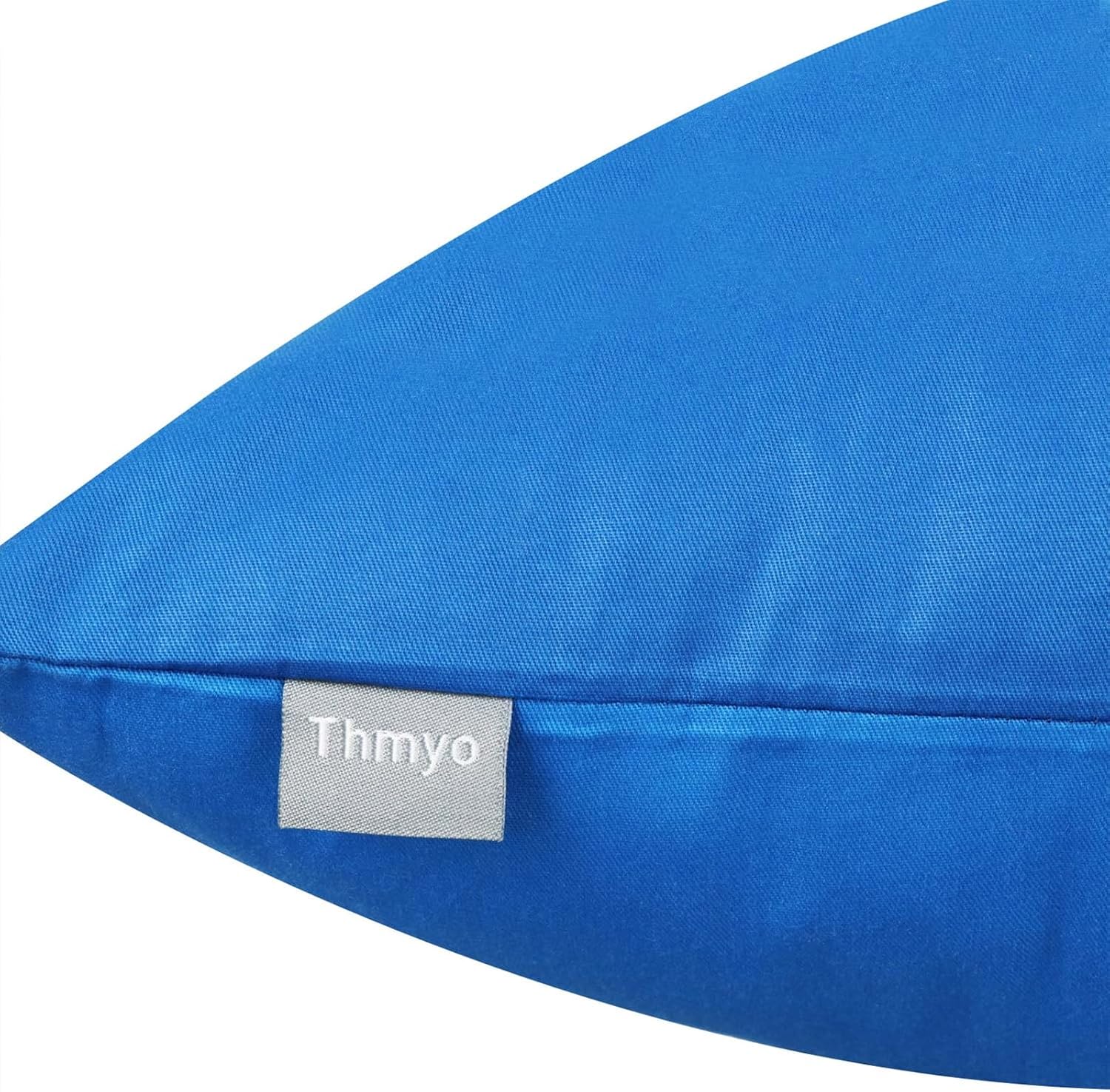 Thmyo 4-Pack 100% Cotton Lumbar Comfortable Solid Decorative Throw Pillow Case, Rectangle Cushion Cover Pillowcase Sublimation Blank Pillow…