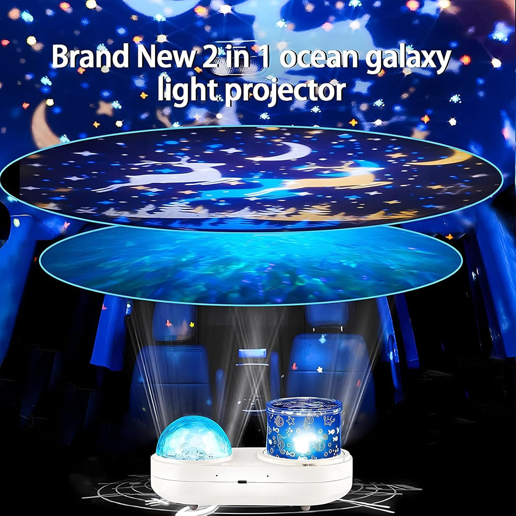 ONXEBornforqualityNeverWasteYourMoney Ocean Kids Night Light Projector,360°Rotating Jellyfish Lamp Projector with 7 Films & Timer Sensory L…