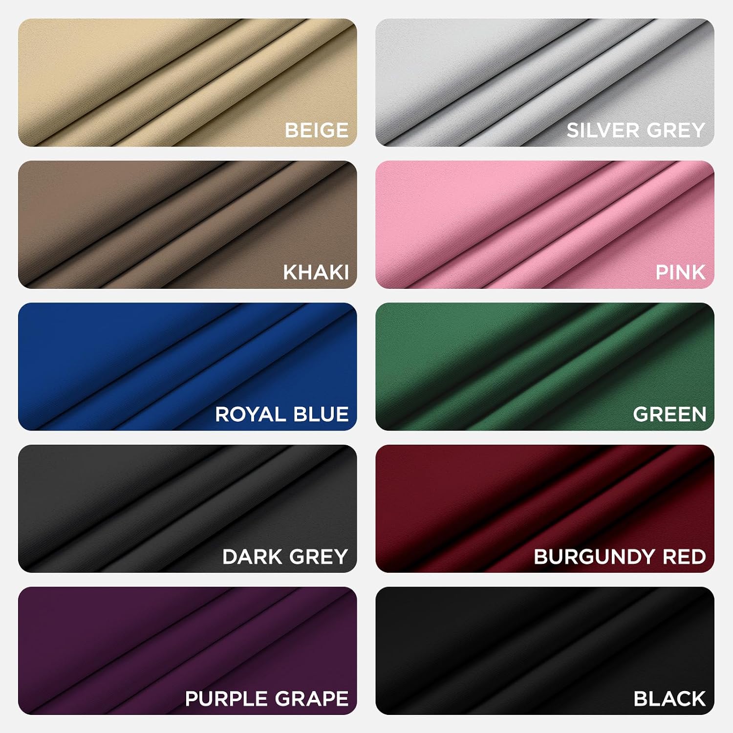 Joydeco Blackout Curtains 63 Inchs Long 52 Wide Black Out Curtains 2 Panels, Thermal Insulated Long Curtain& Drapes Room Darkening Grommet…