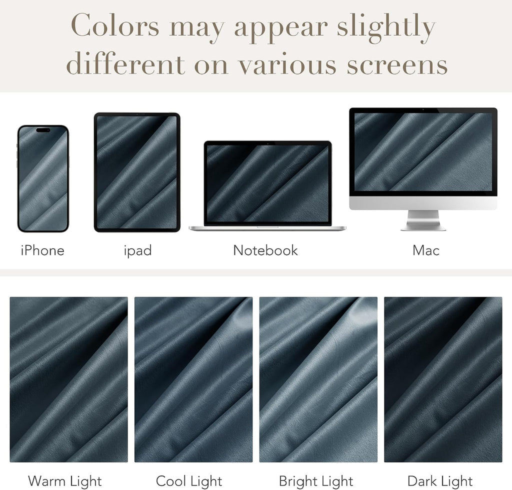 Nicetown Velvet Stone Blue Blackout Curtains 96 inches Long, Rod Pocket & Back Tab Thermal Drapes Luxury Room Darkening Window Treatments f…
