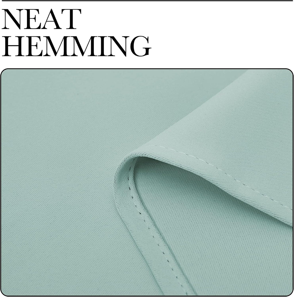 NICETOWN Aqua Blue Room Darkening Curtains for Kitchen, Window Treatment Thermal Insulated Solid Grommet Room Darkening Curtains/Drapes…