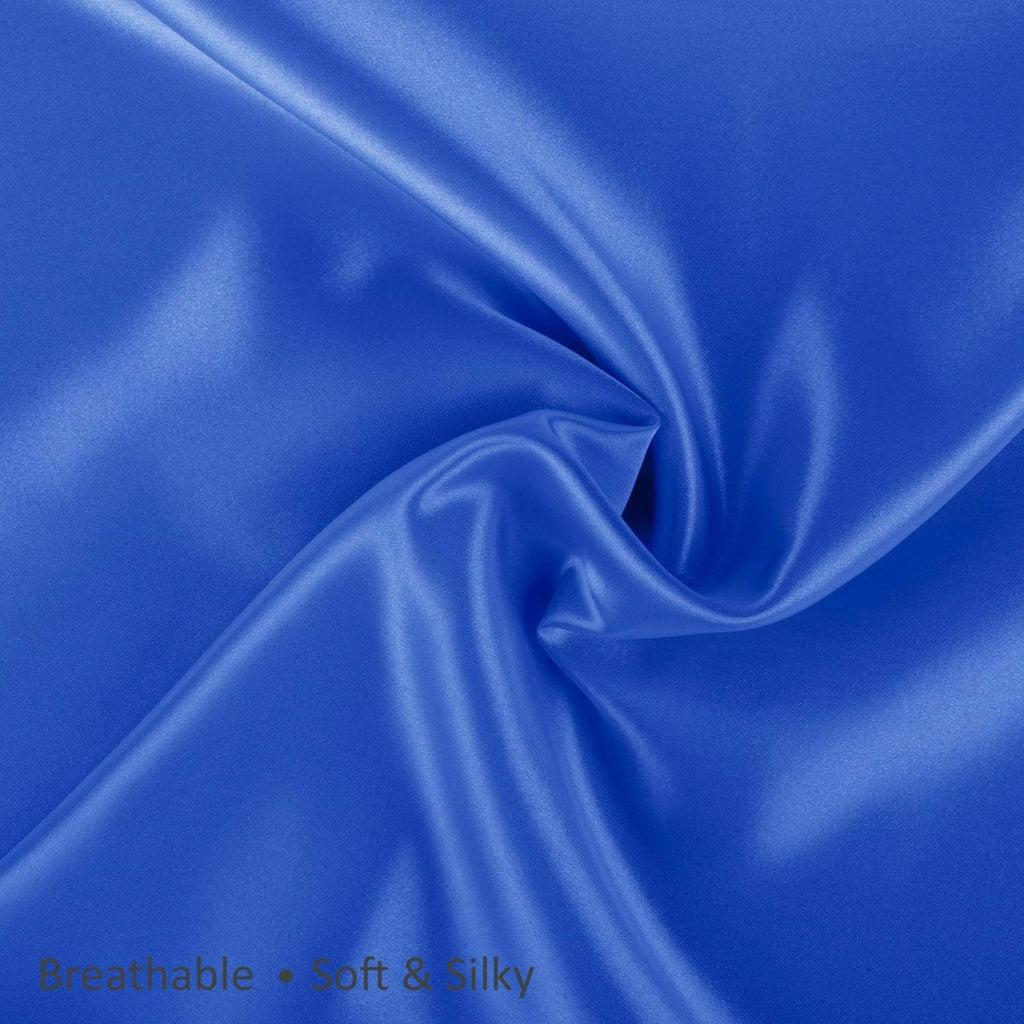 Blissford Royal Blue Satin Pillowcase with Zipper, for Hair and fabric comfort, Feels Soft and Cool Like a Silk Pillowcase, Satin Pillow…