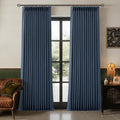 Twodrapes 100 Inch Pinch Pleat Drapes Navy Blue Room Darkening Curtains 100 Inches Long for Bedroom Modern Neutral 100% Blackout Thick Line…