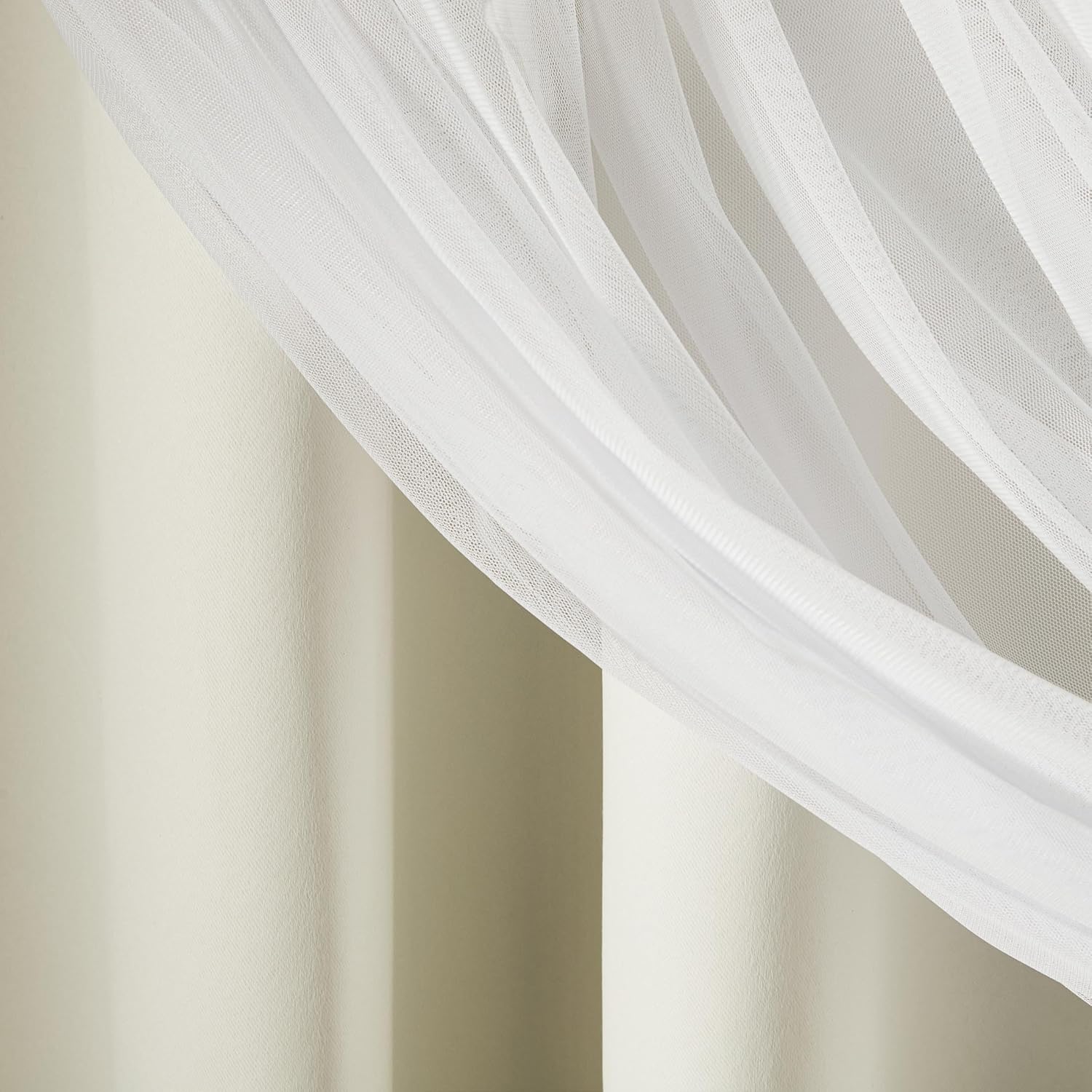 TOWN & COUNTRY LUXE Talia Double Layer Indoor Curtains, Sheer and Room Darkening Blackout, Grommet Top, Energy Efficient, 2-Pack Set…