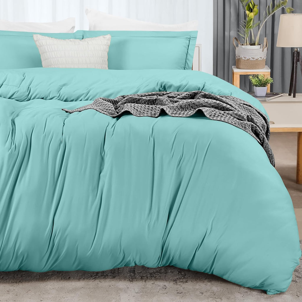 Utopia Bedding Duvet Cover Queen Size - 3 Piece with Zipper Closure - 1 Comforter Cover 90X90 Inches & 2 Pillow Shams 20X26 Inches (Spa…