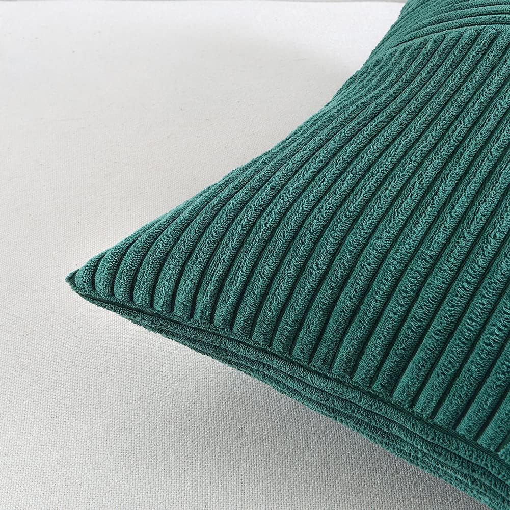 Fancy Homi 2 Packs Teal Samll Decorative Throw Pillow Covers 12x12 Inch with for Couch Bed Sofa, Rustic Farmhouse Boho Home Decor, Soft…