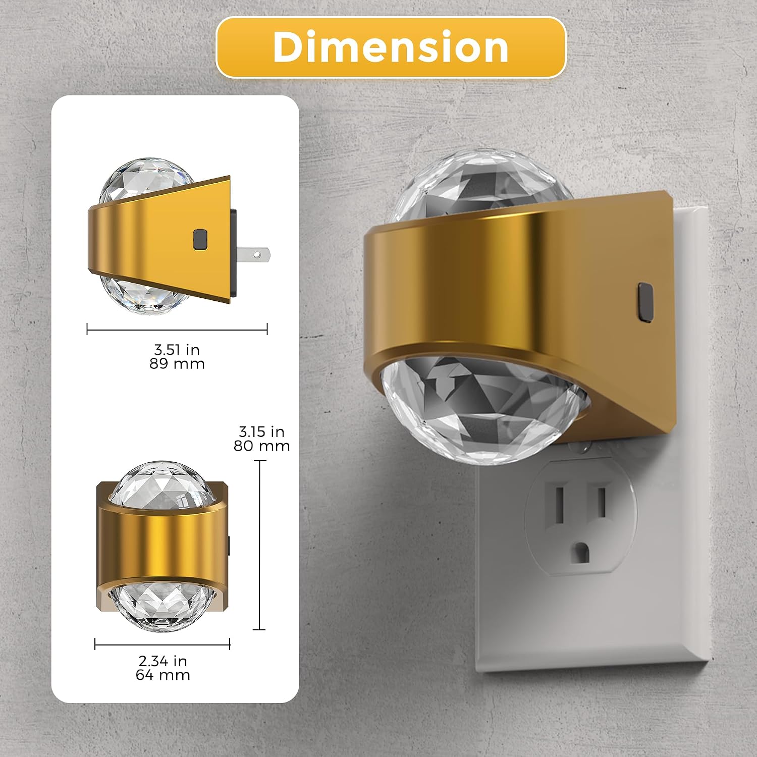 L LOHAS LED Projector Night Light, Night Lights Plug into Wall, Plug in Night Light with Dusk to Dawn Sensor,3000K Soft White, Projector…