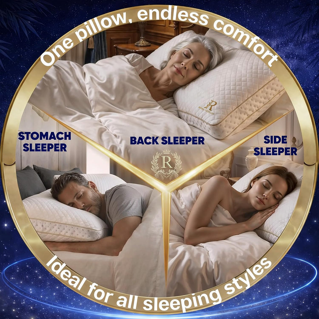 Royaltherapy Royal relaxation 2-Pack King Memory Foam Pillow, Adjustable Shredded Odor-Free Pillow for Neck & Shoulder, Support for…