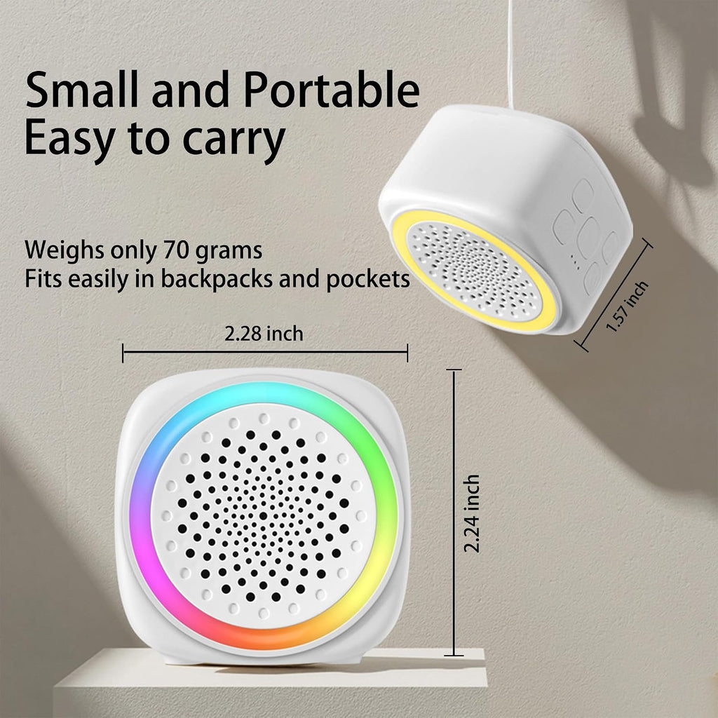 Quxanthyll Portable Sound Machine for Baby Sleep, 26 White Noise Sound Machine, 9 Color, Timer & Memory Function White Noise Sound M…
