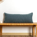 JoraLion 14x36 Boucle Lumbar Pillow Cover, Dusty Blue Woven Texture Neutral Long Pillow Cover Breathable Cushion Case for Couch Sofa Bed…