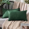 Miulee Pack of 2 Decorative Outdoor Solid Waterproof Throw Pillow Covers Faux Linen Garden Farmhouse Cushion Cases for Patio Tent Balcony C…