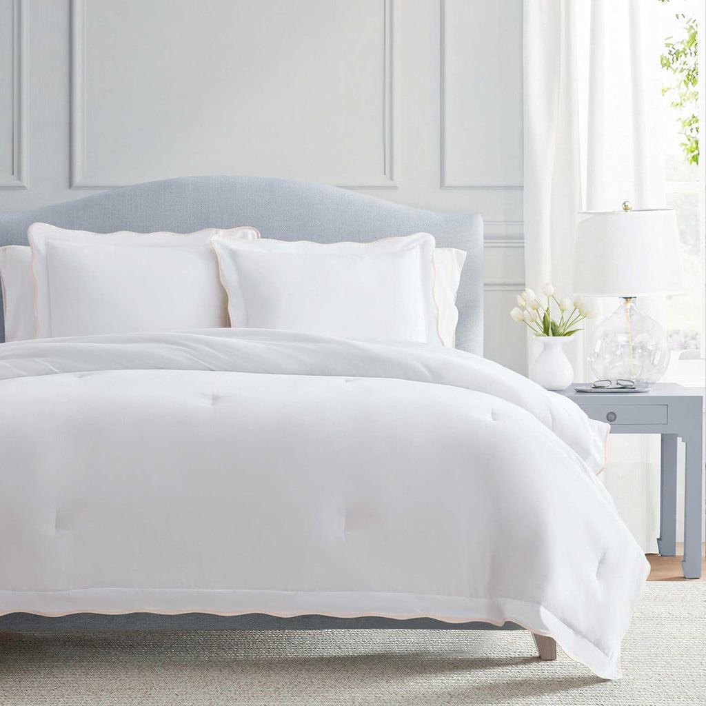 MarthaStewart Martha Stewart - King Duvet Cover Set, Crisp & Smooth Bedding with a Cotton Percale Lightweight Feel, Reversible 3 Piece Bed…