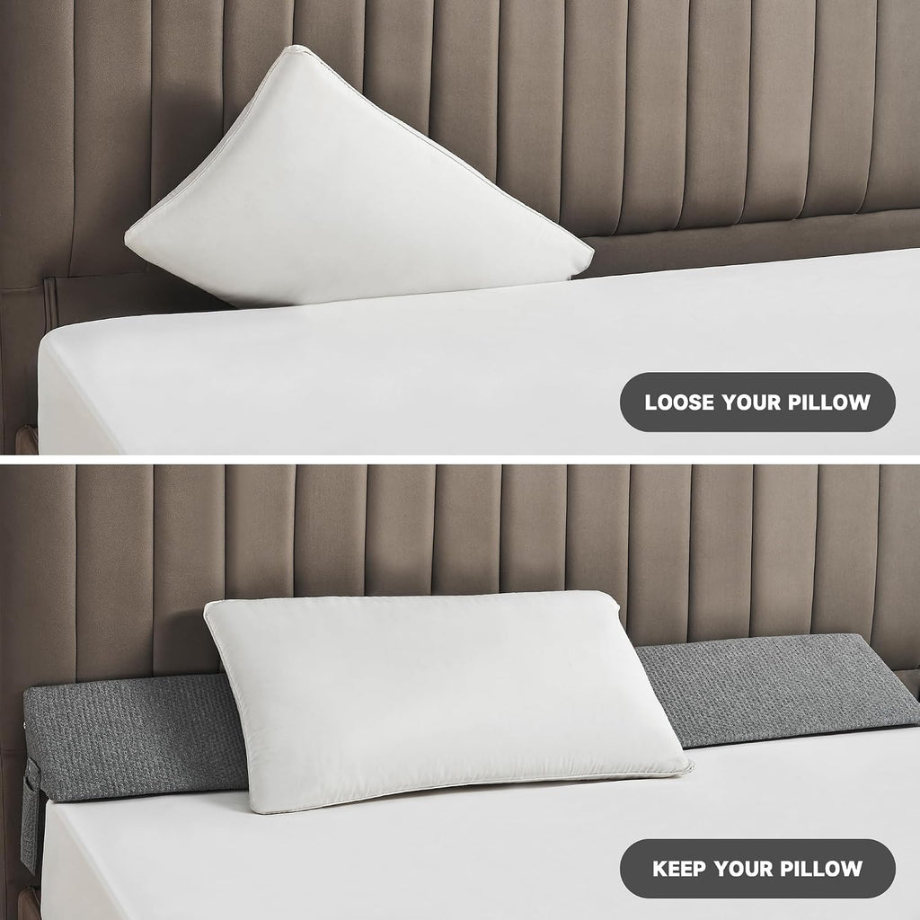 IFNOW Full Size(54"x6"x10") Bed Wedge Pillow for Headboard, Mattress Gap Filler(0-8"), Bed Wedge for Gap Between Your Headboard and…