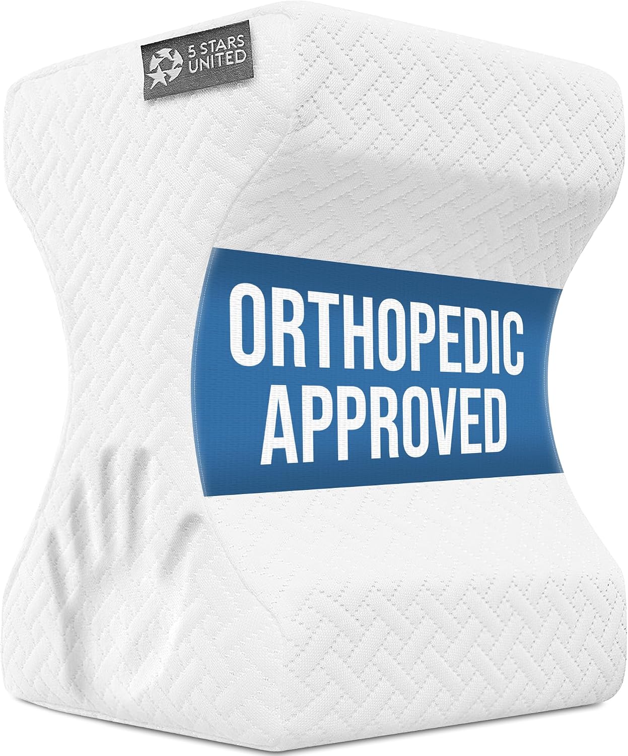 5Starsunited 5 STARS UNITED Knee Pillow for Side Sleepers - Hip, Memory Foam Leg Cushion for Side Sleeping - Between Legs Pillow for Sciat…