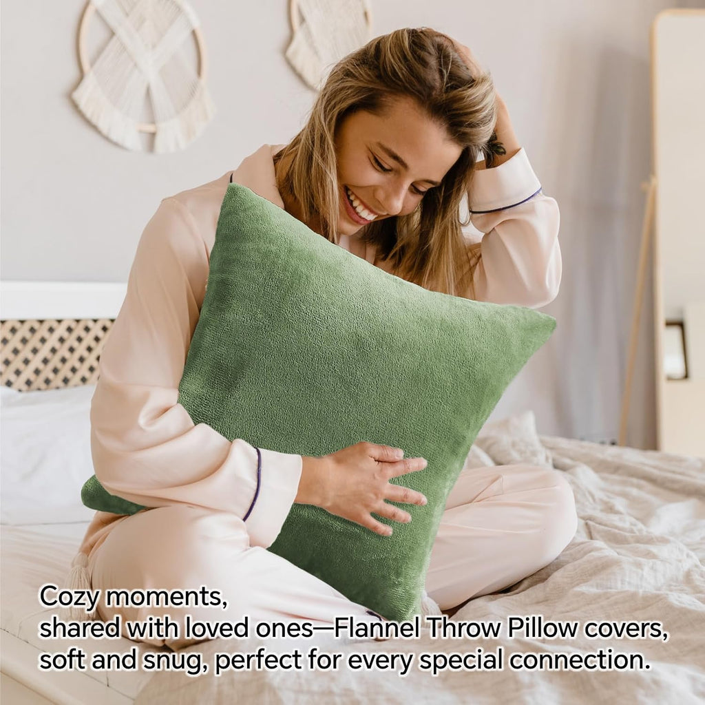 Bedelite Velvet Pillow Covers 26x26 with Zipper, 2 Pack Super Soft Square Pillow Covers for Bedroom, Sofa, Luxury Cozy Fleece Pillowcases f…