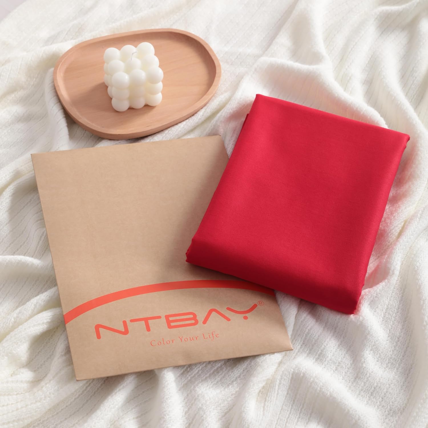 Ntbay Standard Cotton Pillowcases - Envelope Closure 20x26 Pillowcases Set of 2, Breathable and Soft Bed Pillow Cases, Red Cotton Red