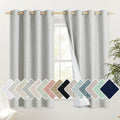 NICETOWN Grey Complete 100% Blackout Curtain Set, 52W x 45L, 2 Pcs, Thermal Insulated & Energy Efficiency Window Draperies for Guest…