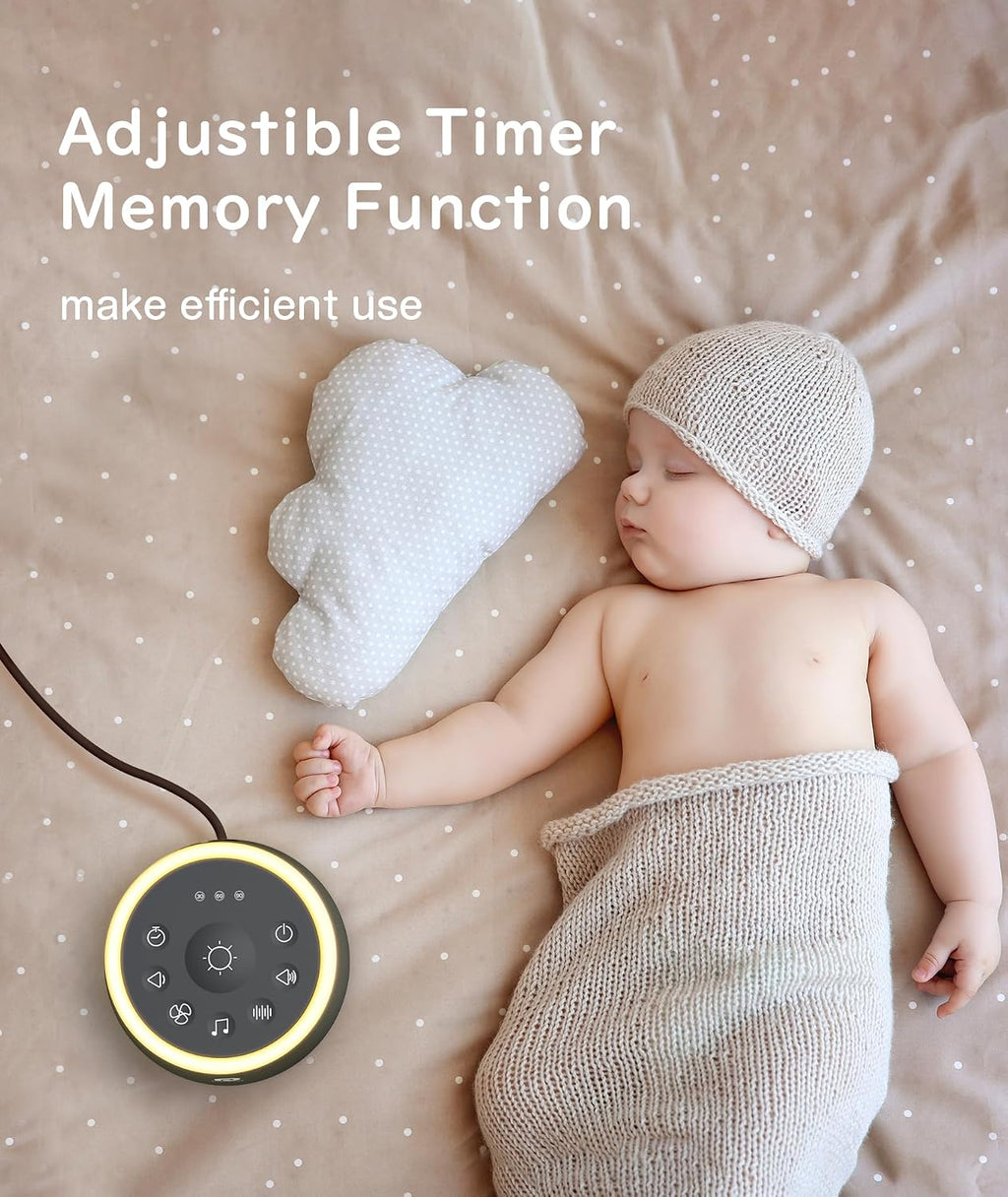 Dreamegg White Noise Machine - Sound Machine for Adult Baby Kid, Noise Machine for Sleeping with 24 Calming Sound, Ambient Nightlight, Cont…