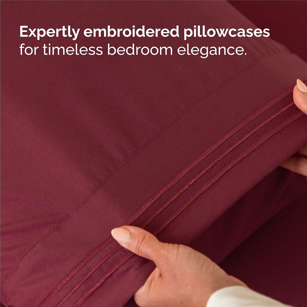 Split King Size 5 Piece Sheet Set - Comfy Breathable & Cooling Sheets - Hotel Luxury Bed Sheets for Women & Men - Deep Pockets, Easy-Fit…