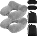 Sintuff 2 Pack Inflatable Travel Pillow for Airplanes Inflatable Neck Flight Pillows with Compact Bag and Blindfold for Traveling…