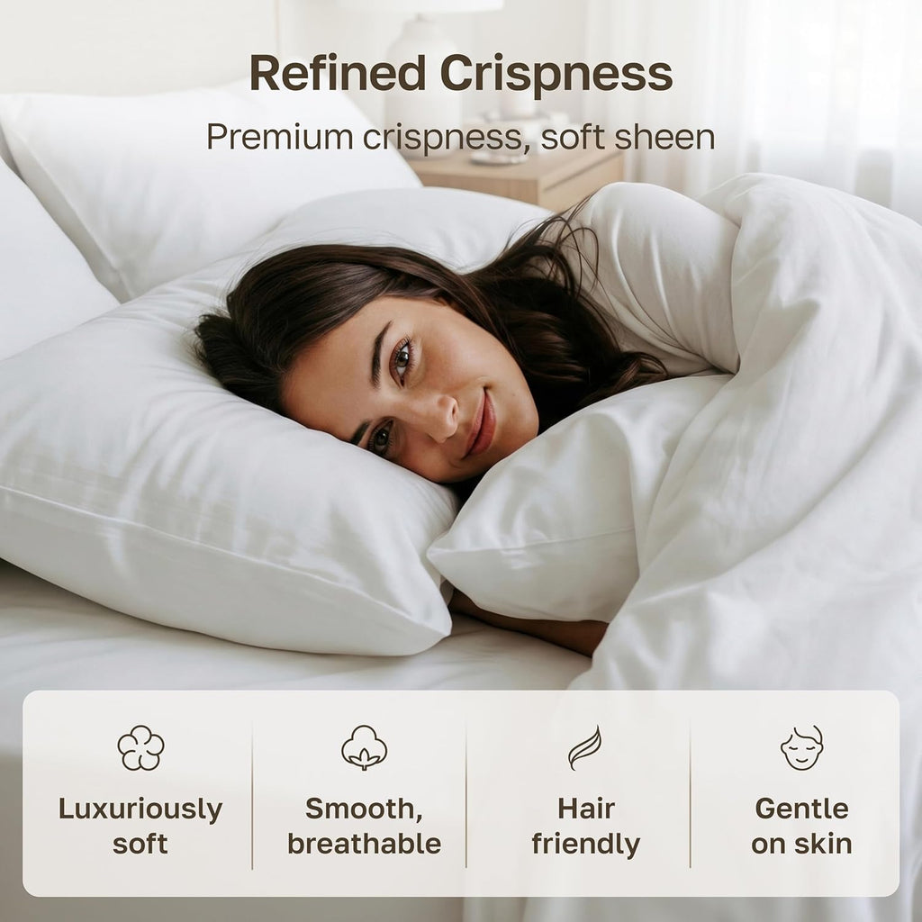 CaliforniaDesignDen California Design Den King Size Pillow Cases Set of 2 - 600 Thread Count, 100% Cotton Pillow Case King, Breathable Sate…
