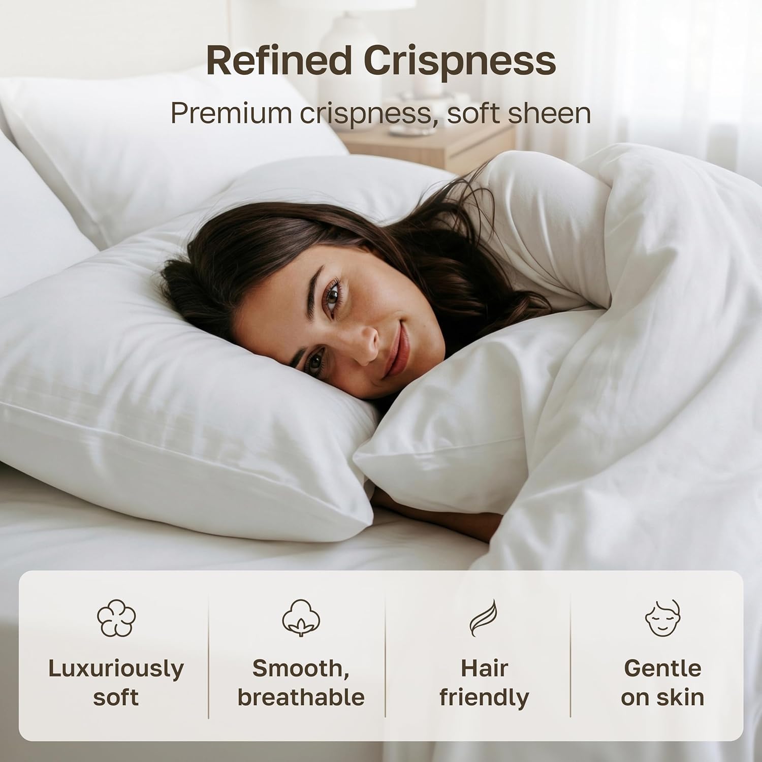 CaliforniaDesignDen California Design Den King Size Pillow Cases Set of 2 - 600 Thread Count, 100% Cotton Pillow Case King, Breathable Sate…