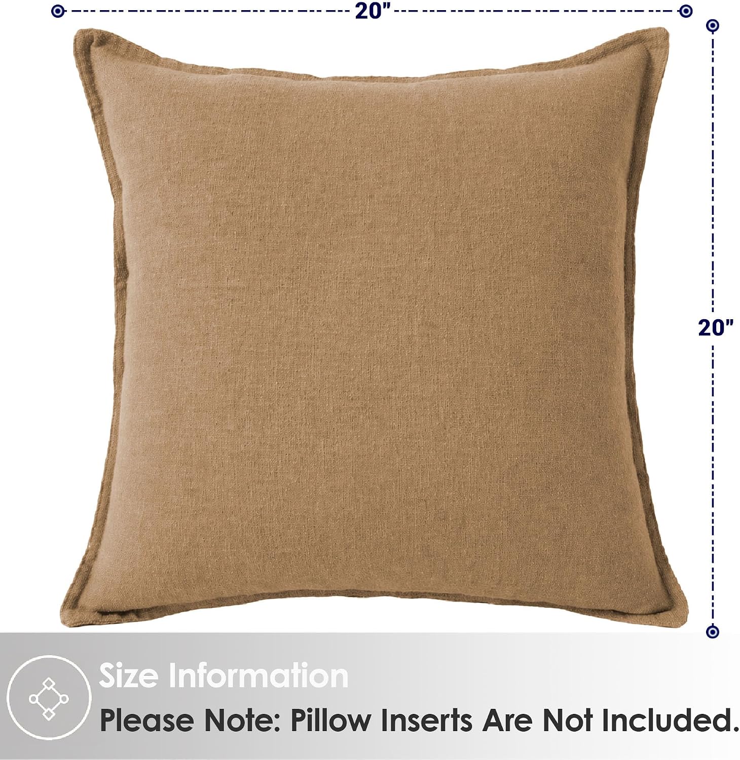Symplora Cotton Linen Throw Pillow Covers Set of 2, Breathable Non Pilling Decorative Pillow Covers, Machine Washable Cushion Case for…