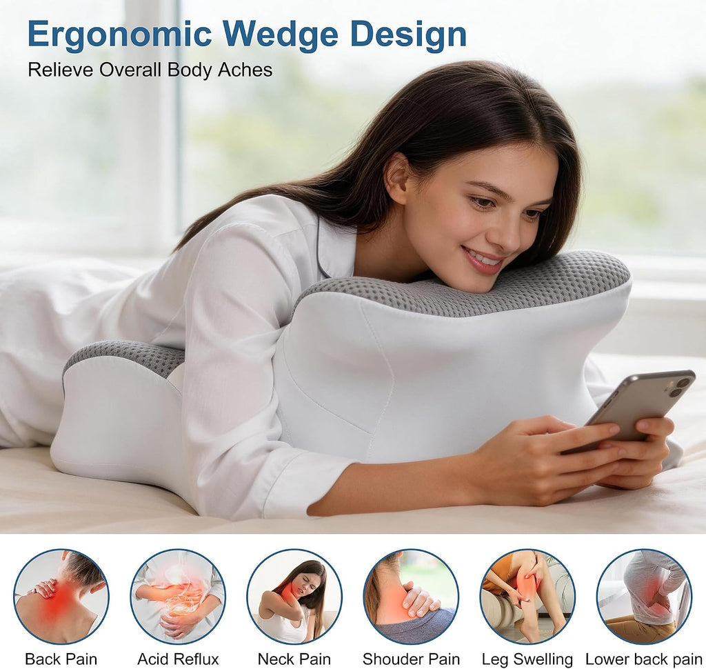 FamiCare X-Large Memory Multi-Purpose Pillow - 9-in-1 Body Positioner for Reading, Gaming, Side Sleeping, Raising Hips, Ergonomic Comfort S…