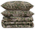Puralens Vintage Paisley Floral Green Duvet Cover King 100% Cotton, Shabby Flower Printed Chic Crisp Percale Comforter Cover Set, Farmhouse…