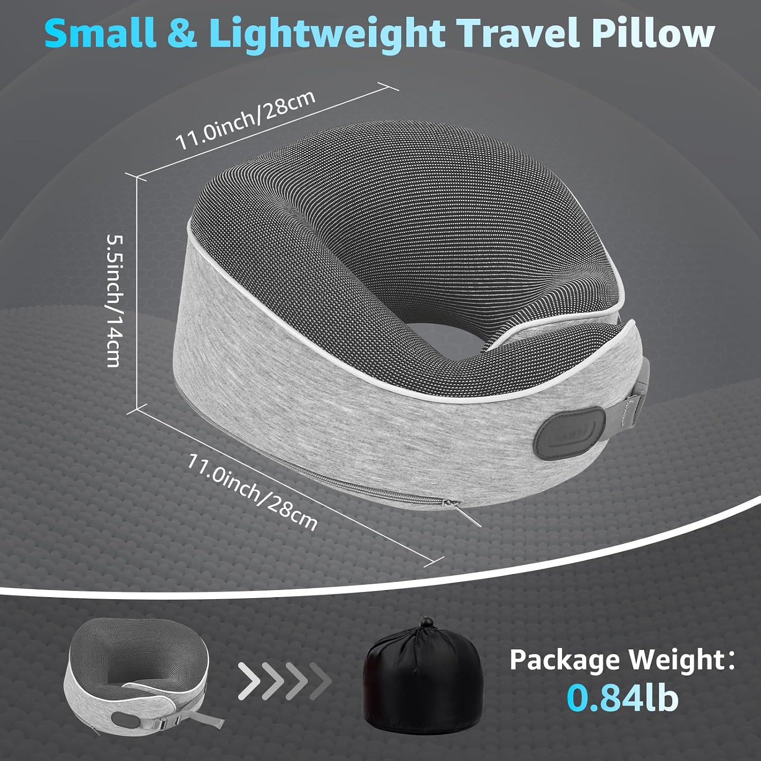 Travel Pillows for Airplanes Ergonomic Memory Foam Neck Pillow for Travel - 360° Head & Neck Support for Sleeping on Flights, Cars…
