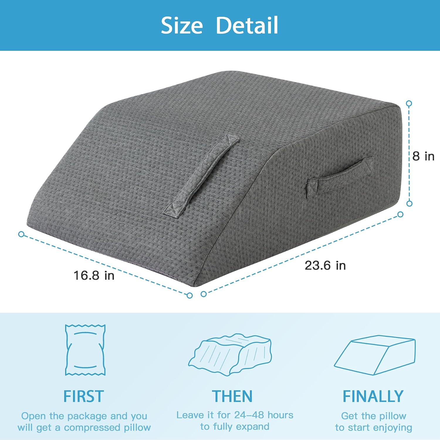 MEGCXIT Leg Pillow Elevation Blood Circulation, Leg Wedge for Elevation for Swelling, Leg Elevating Pillow for After Surgery, Memory Foam…