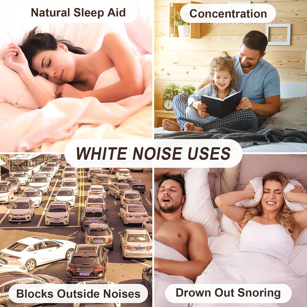 Housbay White Noise Machine with 31 High Fidelity Soothing Sounds, 5W High Power Loud Enough Speaker, Easy Volume Control, Sleep Timer…
