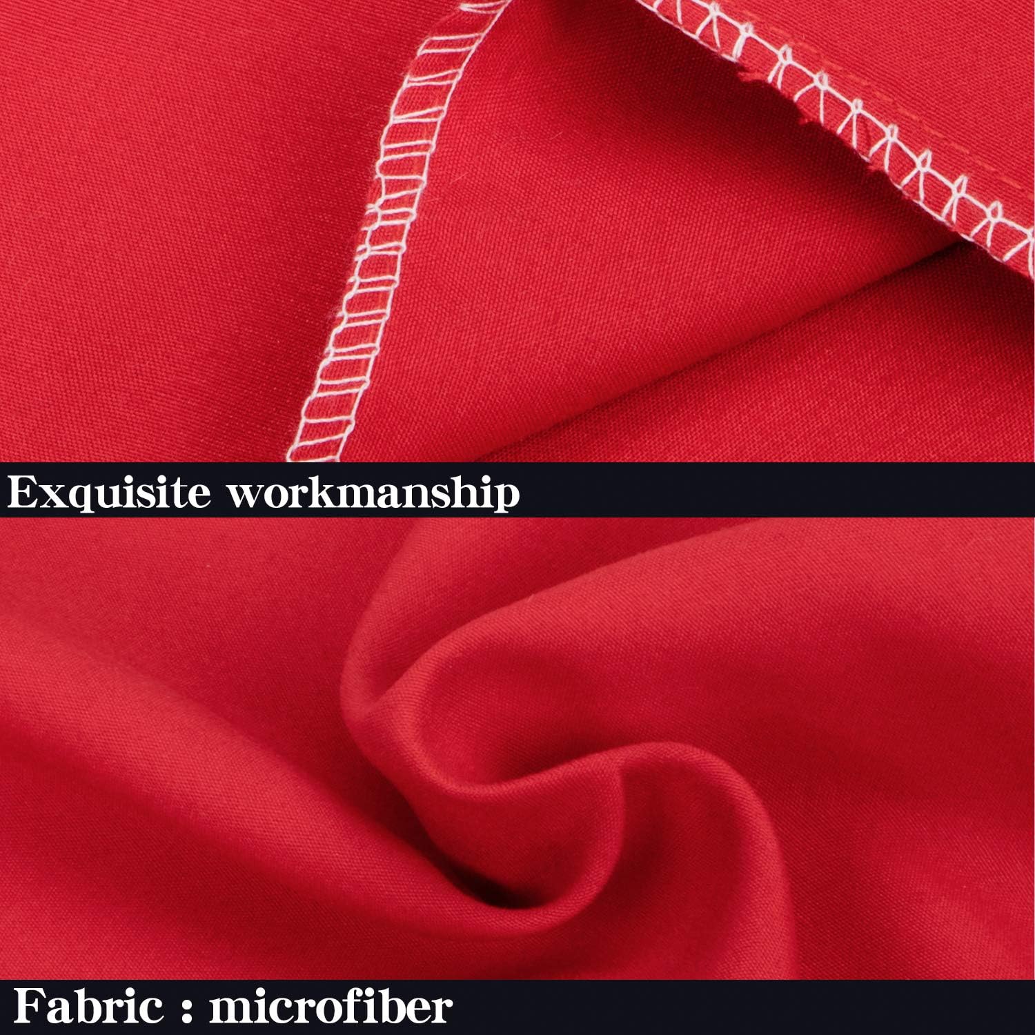 Ntbay King Pillowcase Set - 2 Pack Brushed Microfiber 20x40 Pillowcases - Soft, Wrinkle-Free, Fade-Resistant, Stain-Resistant, Red Pillowca…