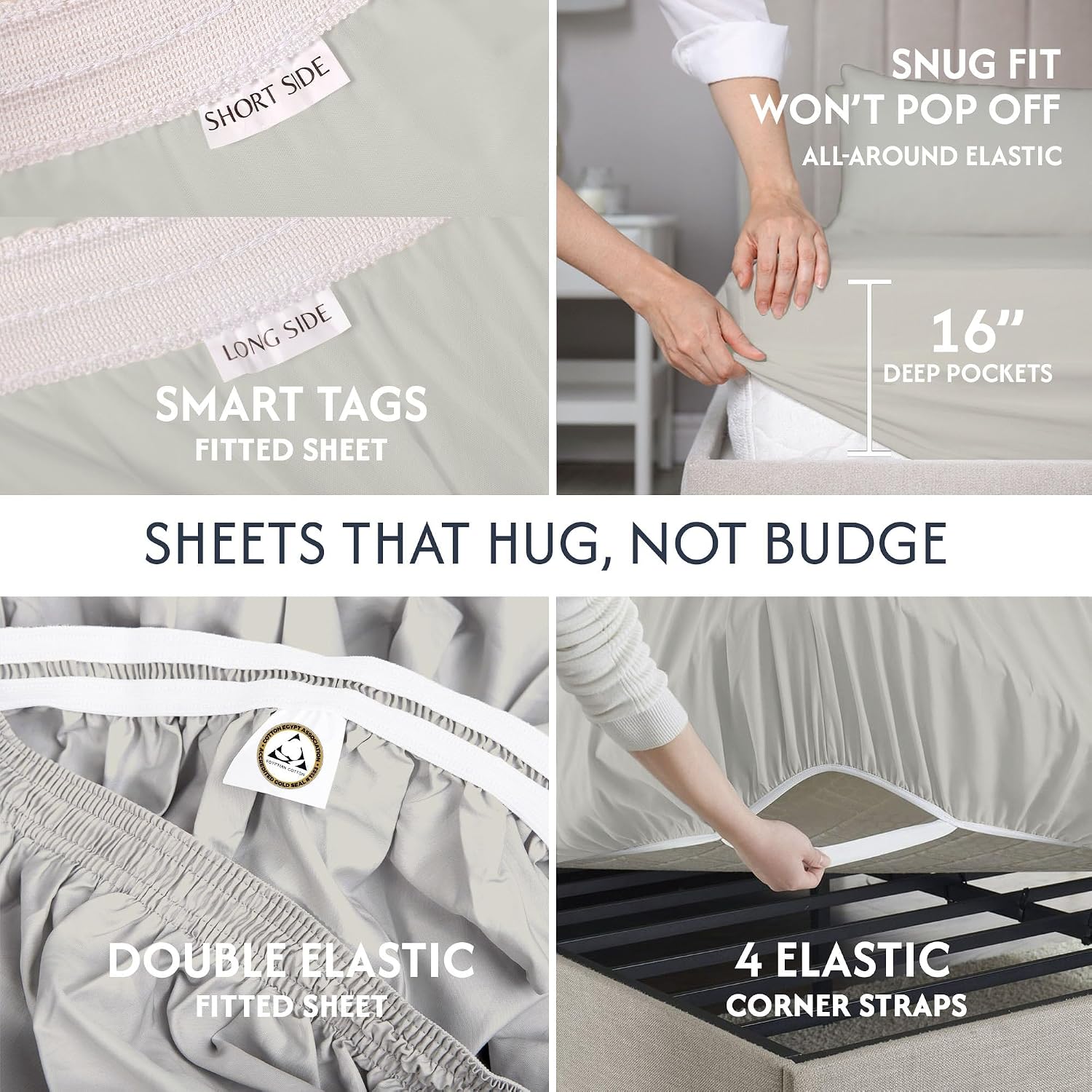 SweaveBedding 100% Egyptian Cotton Percale Sheets Twin Size - Genuine Luxurious 400 Thread Count - Naturally Crisp, Breathable, Skin-Friend…