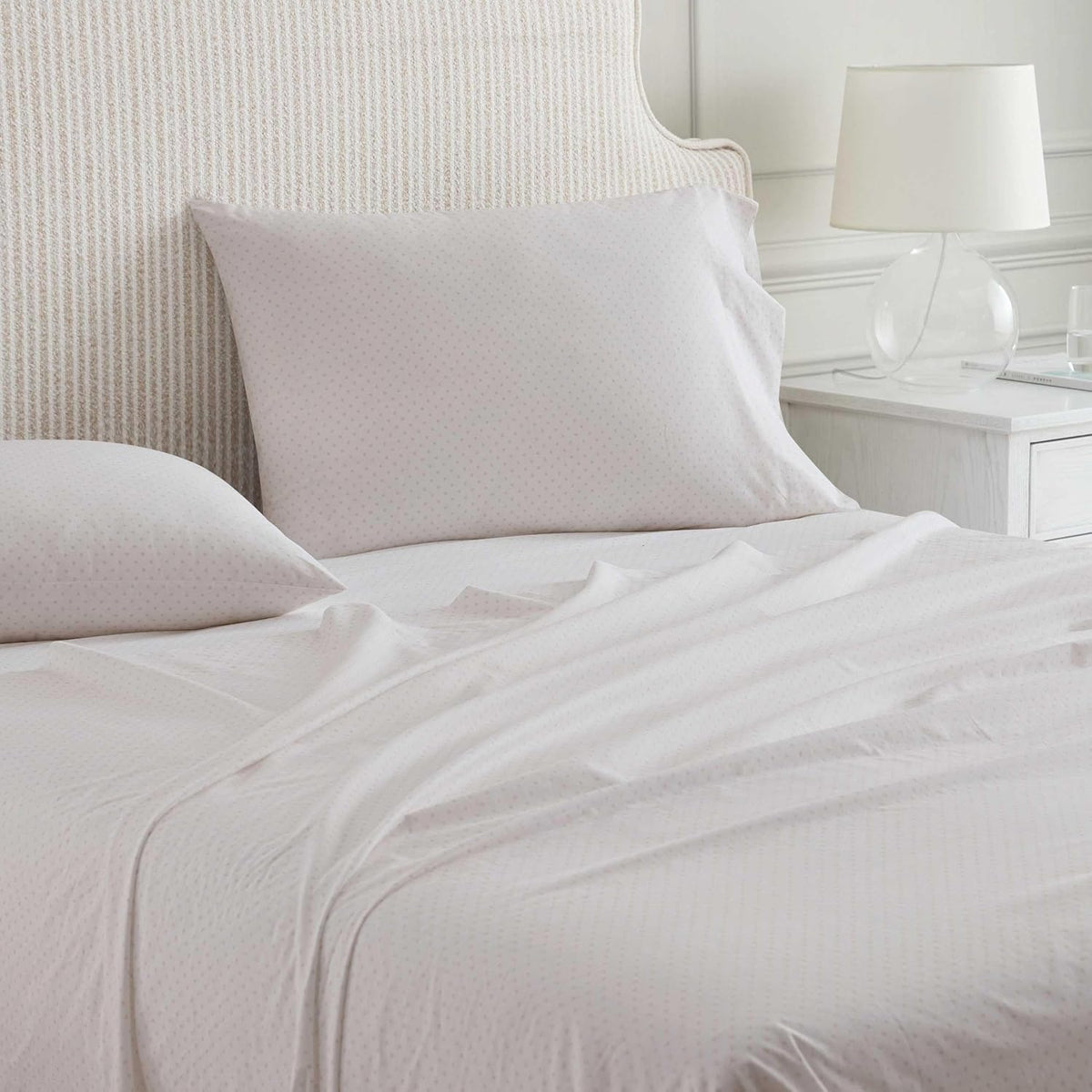 MarthaStewart Martha Stewart - Full Size Sheets Set, Crisp & Tailored Cooling Sheets with a Naturally Smooth Cotton Percale Lightweight Fee…