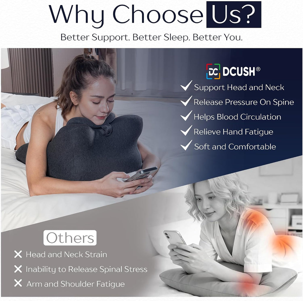 Ergonomic Contoured Memory Foam Pillow with Removable Headrest, 27° Angled Support for Neck and Waist, Massages, Reading, Relaxing & Leg…
