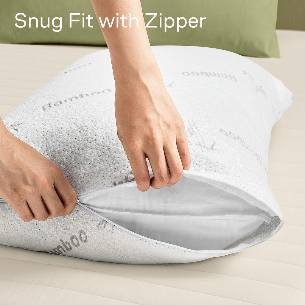 Niagara Sleep Solution Cloud-Like Pillow Protectors with Zipper Queen Size - Breathable Cooling Pillow Covers for Hot Sleepers - 100%…