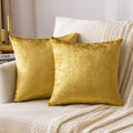 Miulee Velvet Throw Pillow Covers 22x22 Inch, Pack of 2 - Golden, Soft Solid Decorative Pillow Covers Cushion Cases Modern Luxury Home Deco…