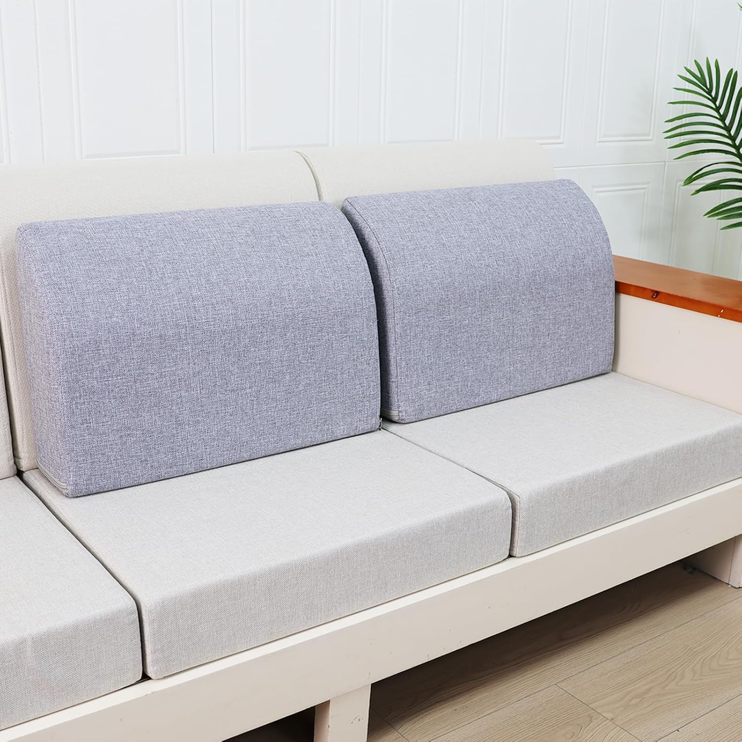 2PCS Sofa Couch Back Cushions, Backrest Support Pillow for Elderly, Extra Large Thick Lumbar Support Pillow for Home (6x24x16 in, Linen…